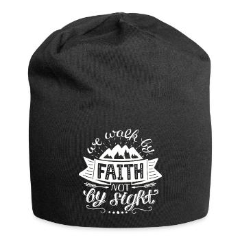 Walk by Faith - Jersey-Beanie - Schwarz - Vorne