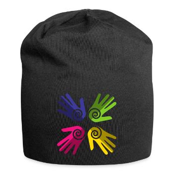 Pride Regenbogenfahne LGBT - Jersey-Beanie - Schwarz - Vorne