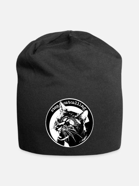 stop catcalling - Jersey-Beanie - Schwarz