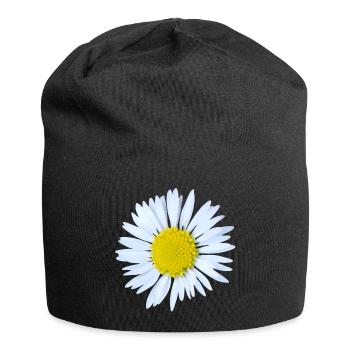 Marguerites - Bonnet en jersey - noir - Devant