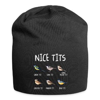 Vogelbeobachtung Vogelbeobachter Vogel - Jersey-Beanie - Schwarz - Vorne