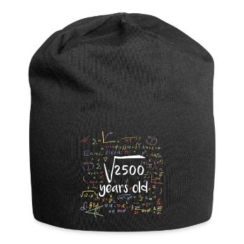 Square root from 2500 maths 50th birthday - Jersey Beanie - black - Front
