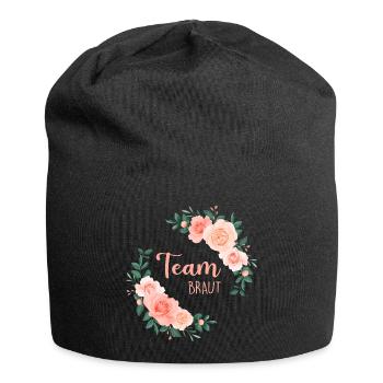 Team Braut Junggesellinnenabschied Poltern - Jersey-Beanie - Schwarz - Vorne