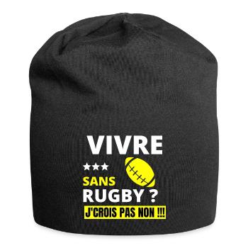 rugby, rugby sport, rugby humour - Bonnet en jersey - noir - Devant
