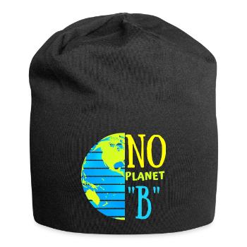 No Planet "B"/ Save The Earth/ Earth Day - Jersey Beanie - black - Front