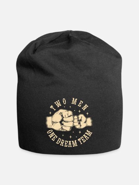Vater und Sohn - zwei Männer ein Traumpaar - Papa - Jersey-Beanie - Schwarz