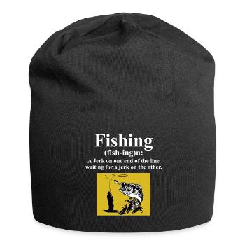 Pêcheur Amateur de poissons Pêcheurs Humour drôle - Bonnet en jersey - noir - Devant