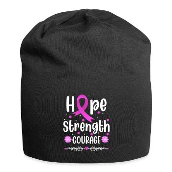 Hope Fuck Combattant du cancer - Bonnet en jersey - noir - Devant