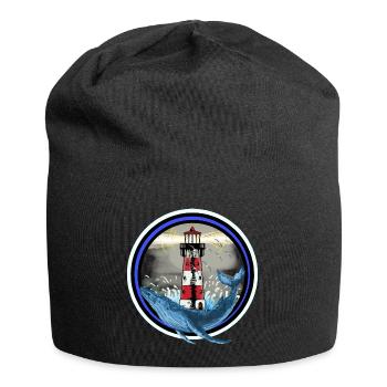 Poisson mammifère marin Baleine Poisson Phare Nautique - Bonnet en jersey - noir - Devant