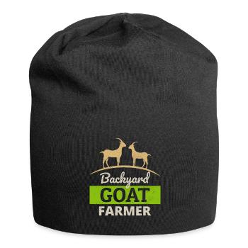 Hinterhof Ziege Züchter Tierhaltung Farm Lustig - Jersey-Beanie - Schwarz - Vorne