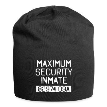Halloween Prison Prison Costume Hommes Femmes Prisonnier - Bonnet en jersey - noir - Devant