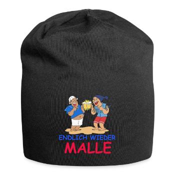 Endlich wieder Malle Mallorca Baller mann Geschenk - Jersey-Beanie - Schwarz - Vorne