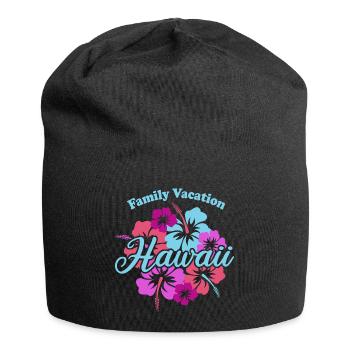 Familienurlaub Hawaii - Jersey-Beanie - Schwarz - Vorne