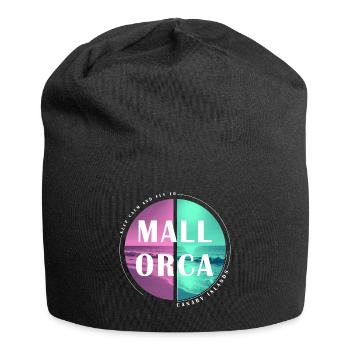Mallorca Sommer Sonne Strand Meer Palmen Party - Jersey-Beanie - Schwarz - Vorne