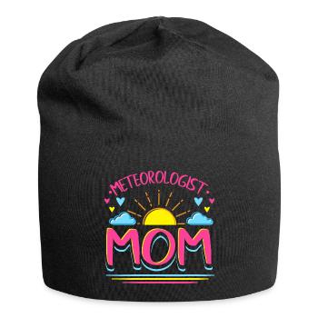 Drôle de météorologie Maman Météo Météo Cadeau - Bonnet en jersey - noir - Devant