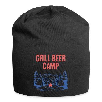 Grill Beer Camp Party Camping Celebration Camper - Jersey Beanie - black - Front