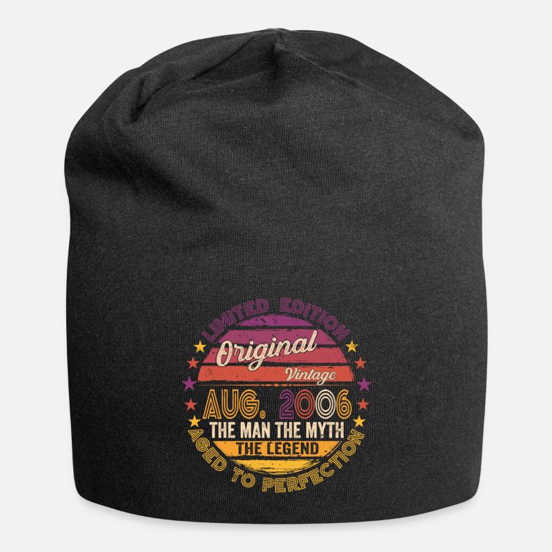 Original August 2006 16th Birthday Gift Fun - Jersey Beanie - black