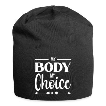 Mein Körper Meine Entscheidung - Jersey-Beanie - Schwarz - Vorne