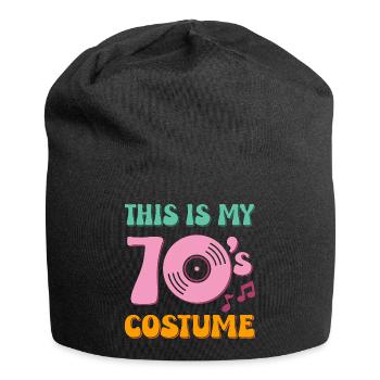 Das ist mein 70er Jahre Kostüm - Jersey-Beanie - Schwarz - Vorne