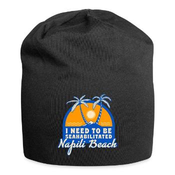 I Need To Be Seahabilitated Napili Beach Summer - Jersey-Beanie - Schwarz - Vorne