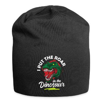 Prehistoric Triceratops Dinosaur Fossil - Jersey Beanie - black - Front