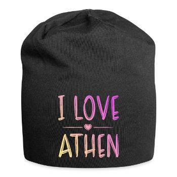 J’aime Athènes - Bonnet en jersey - noir - Devant