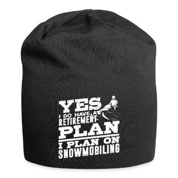 J’ai un régime de retraite en motoneige - Bonnet en jersey - noir - Devant