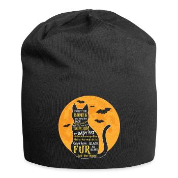 Halloween Katze Hexe - Jersey-Beanie - Schwarz - Vorne