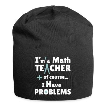 I am a Math TEACHER - Jersey Beanie - black - Front