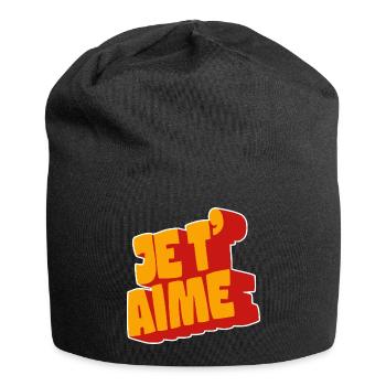 Je t’aime - Bonnet en jersey - noir - Devant