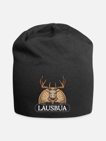 Lausbua Hirsch Lederhosen - Jersey-Beanie - Schwarz