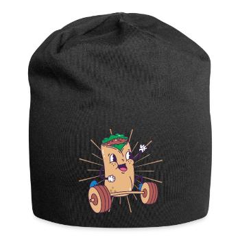 Burrito Weight Squat Fitness Burrito kawaii - Jersey Beanie - black - Front