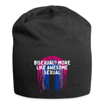 More Like Awesome Sexual Bisexual LGBTQ Bi Pride - Jersey Beanie - black - Front
