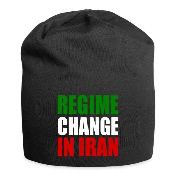 Regime change in iran - Jersey-Beanie - Schwarz - Vorne