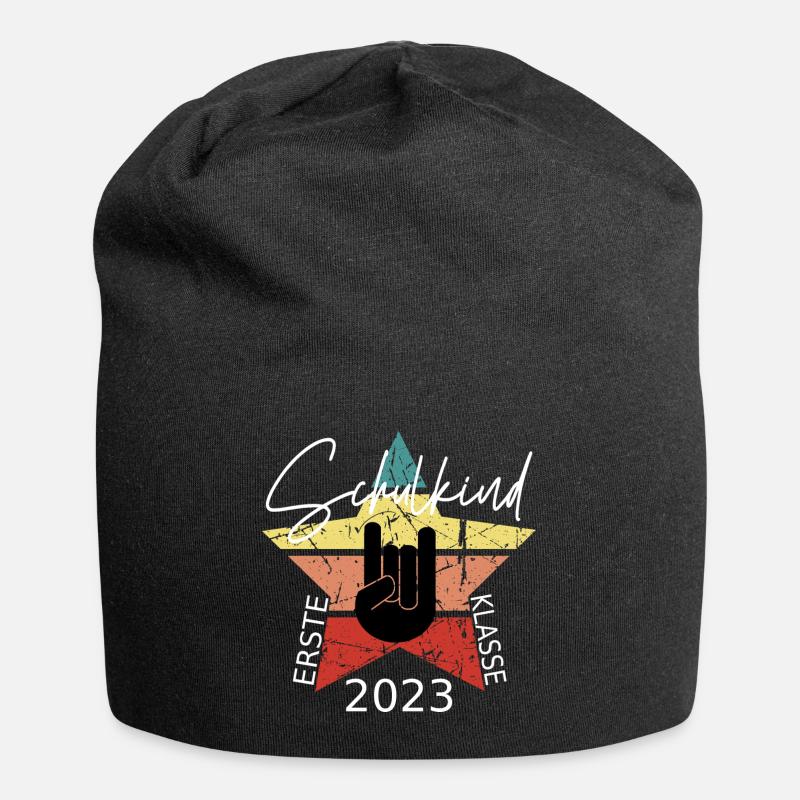 Schulkind 2023 1. Klasse - Jersey-Beanie - Schwarz