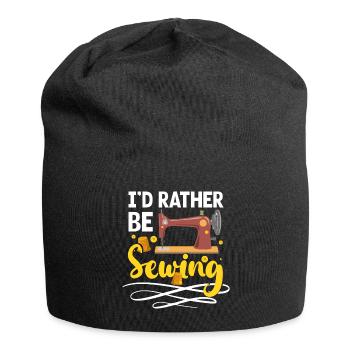 Schneiderin Nadel Stricken Maßschneider - Jersey-Beanie - Schwarz - Vorne