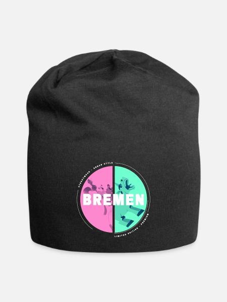 Bremen Deutschland Stadt Skyline Heimat Liebe - Jersey-Beanie - Schwarz
