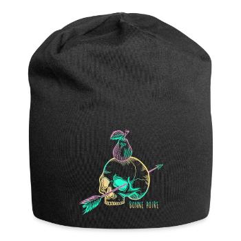 Skull pear yellow - Bonnet en jersey - noir - Devant