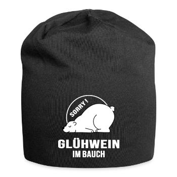 Eisbader Eisbär Winterschwimmen mit Glühwein - Jersey-Beanie - Schwarz - Vorne