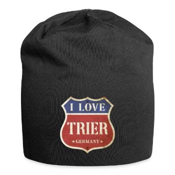 Trier Deutschland Stadt I Love Vintage Retro - Jersey-Beanie - Schwarz - Vorne