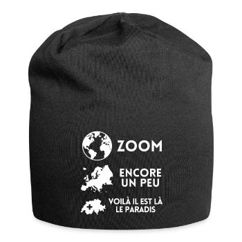 Suisse, je suis Suisse, fierté Suisse - Bonnet en jersey - noir - Devant