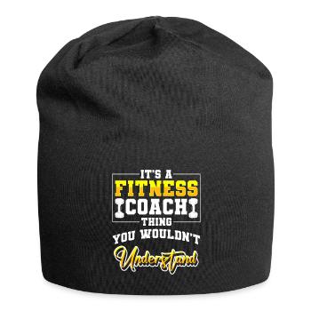 Fitnesstrainer Training - Jersey-Beanie - Schwarz - Vorne