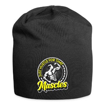 Fitness Gym Bench Press Training - Jersey Beanie - black - Front