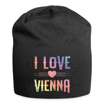 I Love Vienna - Jersey-Beanie - Schwarz - Vorne