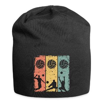 Volleyball retro vintage Volleyball Legende - Jersey-Beanie - Schwarz - Vorne