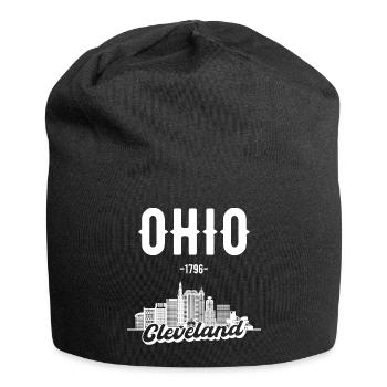 Cleveland Ohio Skyline Gift - Jersey Beanie - black - Front