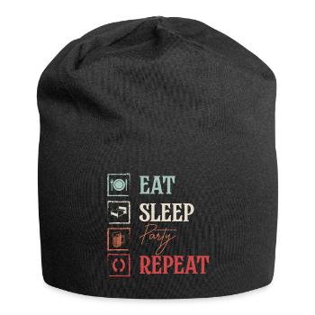 Feier Saufen Lustig Bier - Jersey-Beanie - Schwarz - Vorne