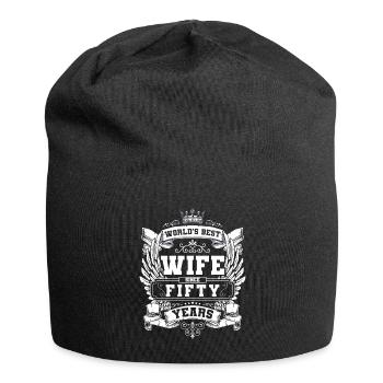 Feiern Trinken Bier - Jersey-Beanie - Schwarz - Vorne