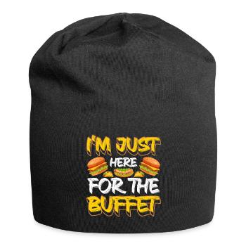 Büfett Theke Mahlzeit Köstlichkeiten - Jersey-Beanie - Schwarz - Vorne