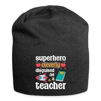 Alltag Umhang Superkräfte - Jersey-Beanie - Schwarz - Vorne